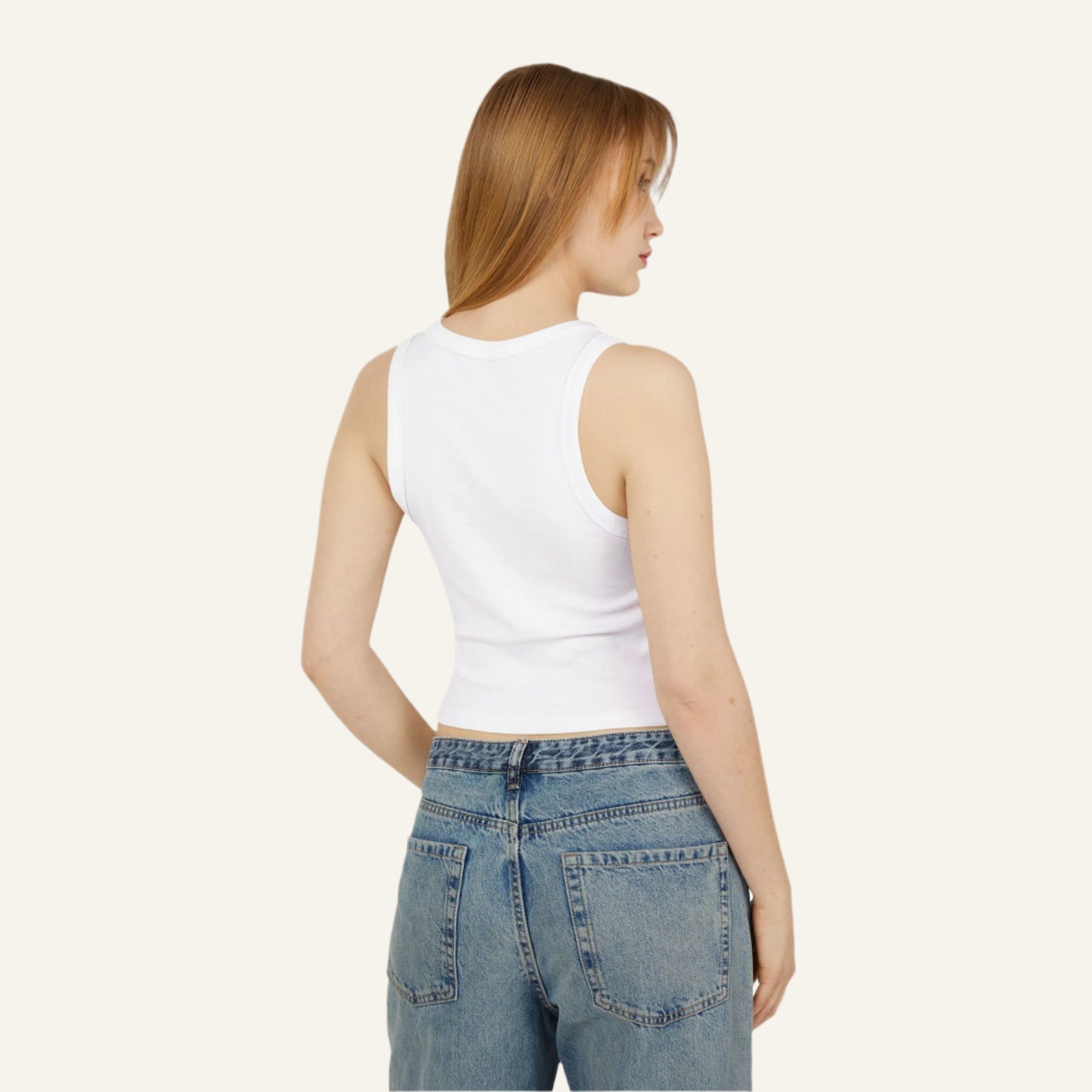 Basketball Wifey Ribbed Racer Tank Top