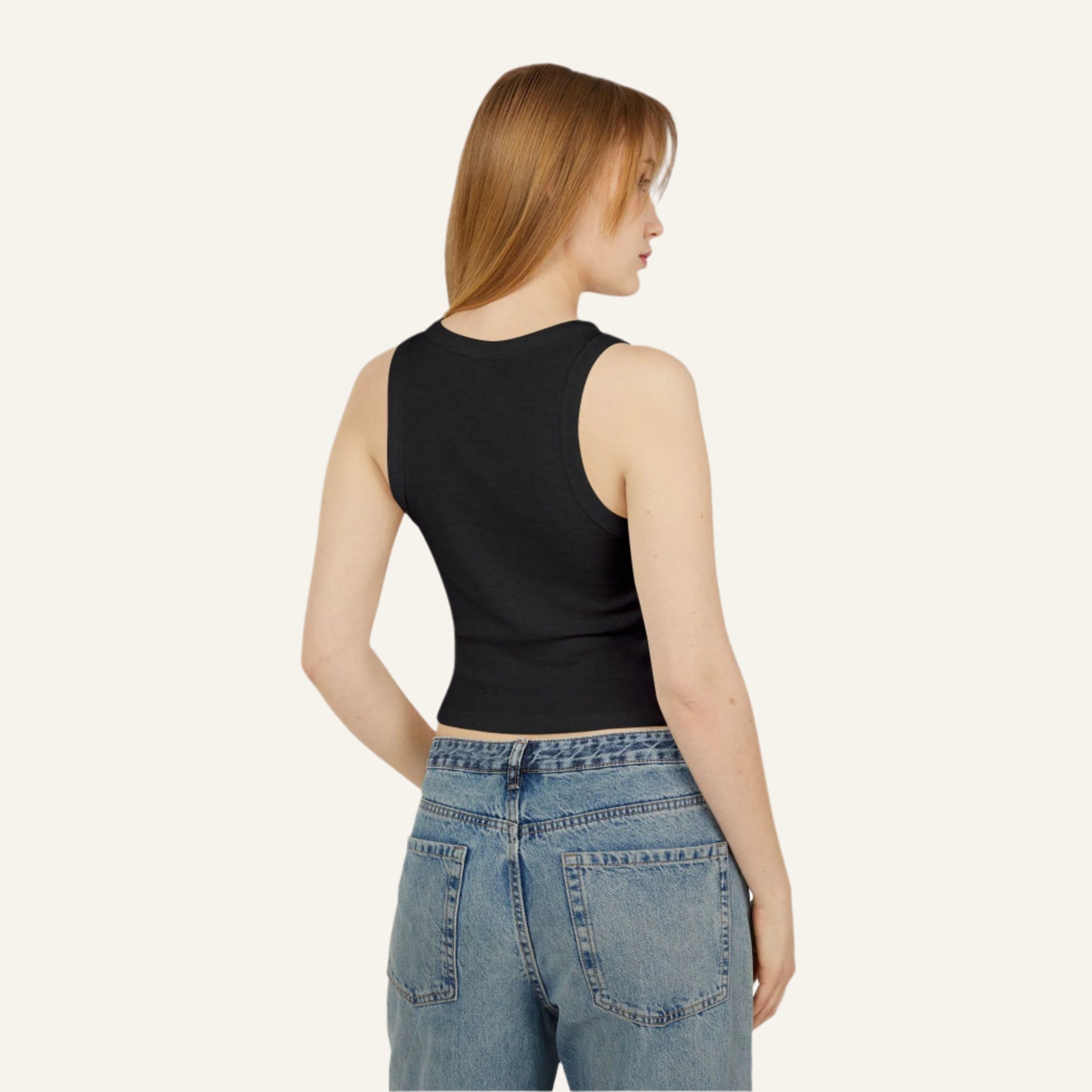 Basketball Wifey Ribbed Racer Tank Top