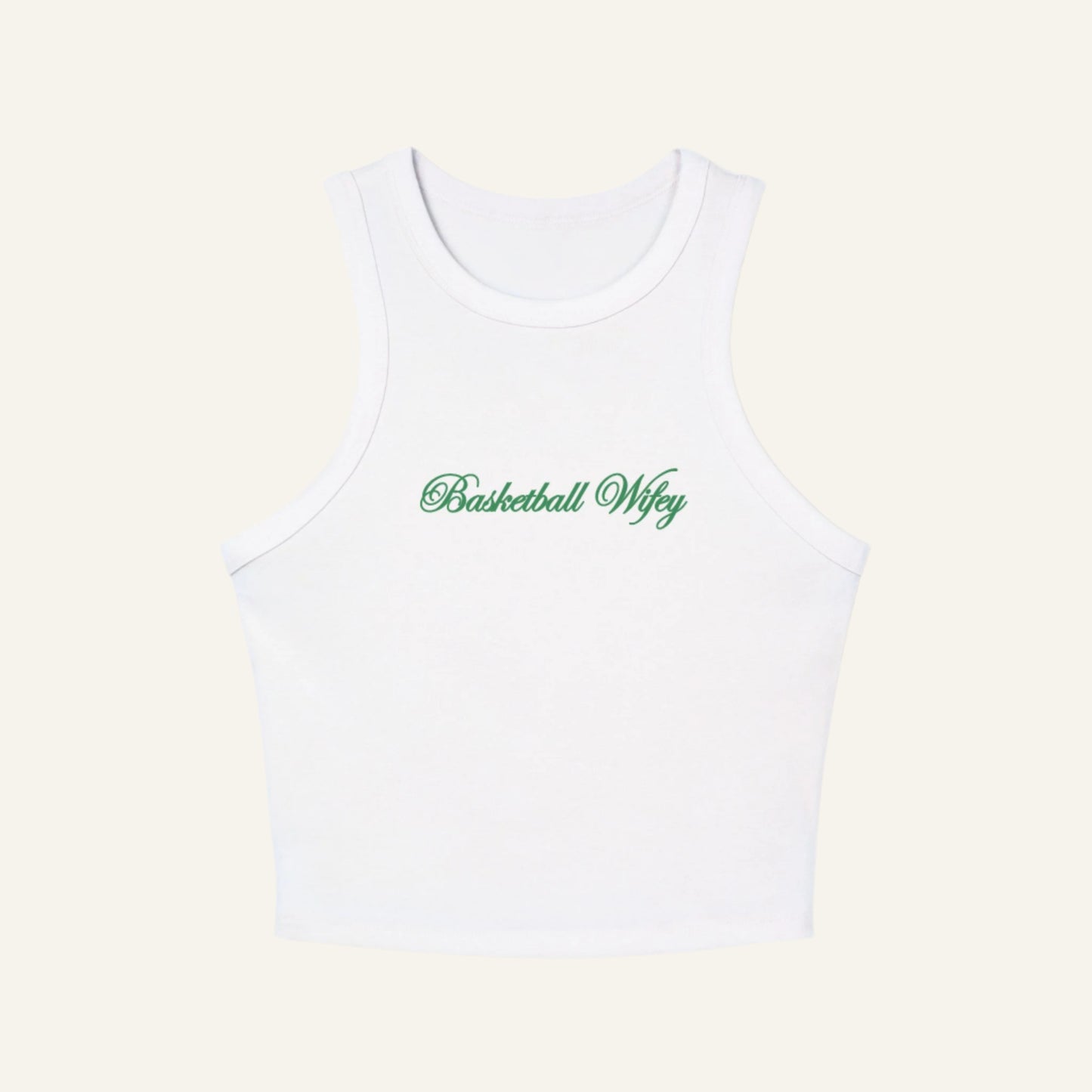 Basketball Wifey Ribbed Racer Tank Top