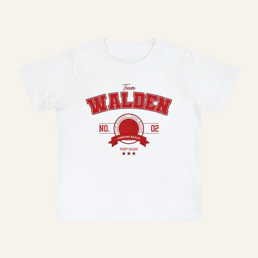 Personalizable Varsity Team Crewneck Baby T-Shirt