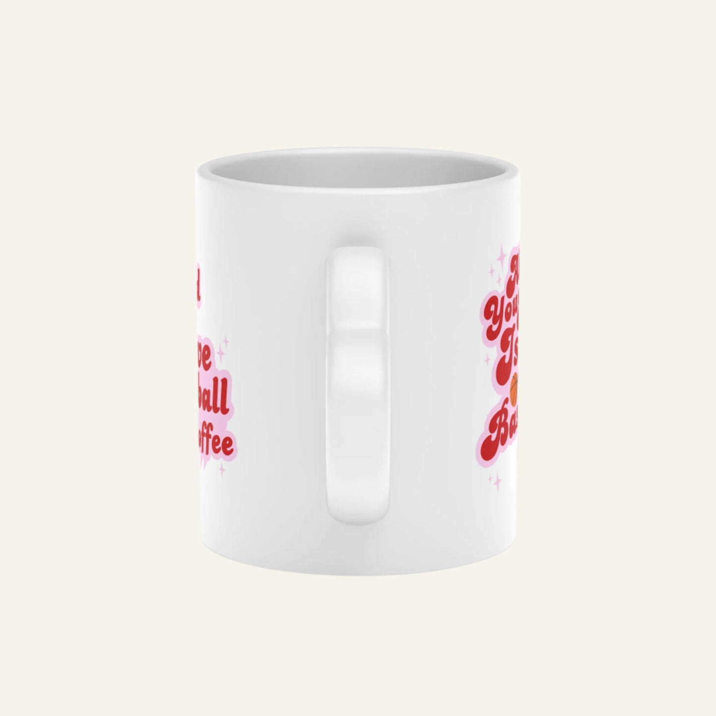 Limited Edition Love and Basketball Heart-Shaped Coffee Mug