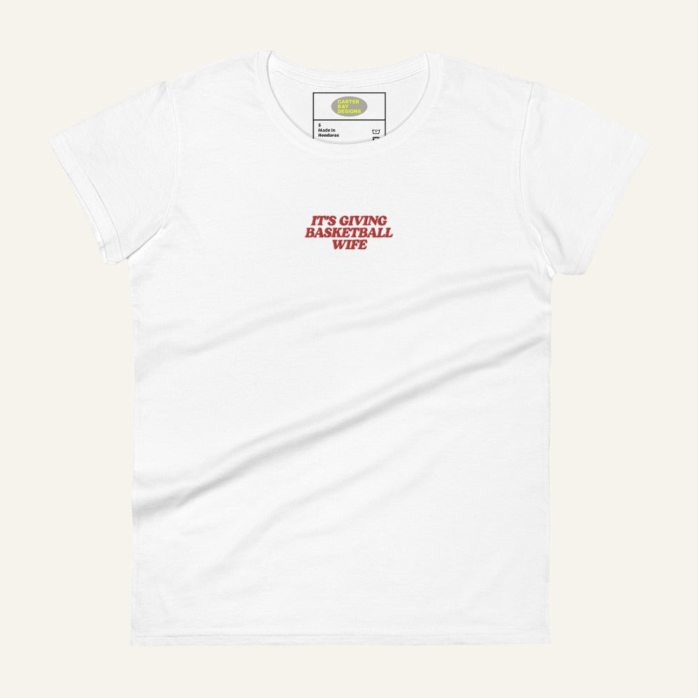 It's Giving Basketball Wife Embroidery T-Shirt